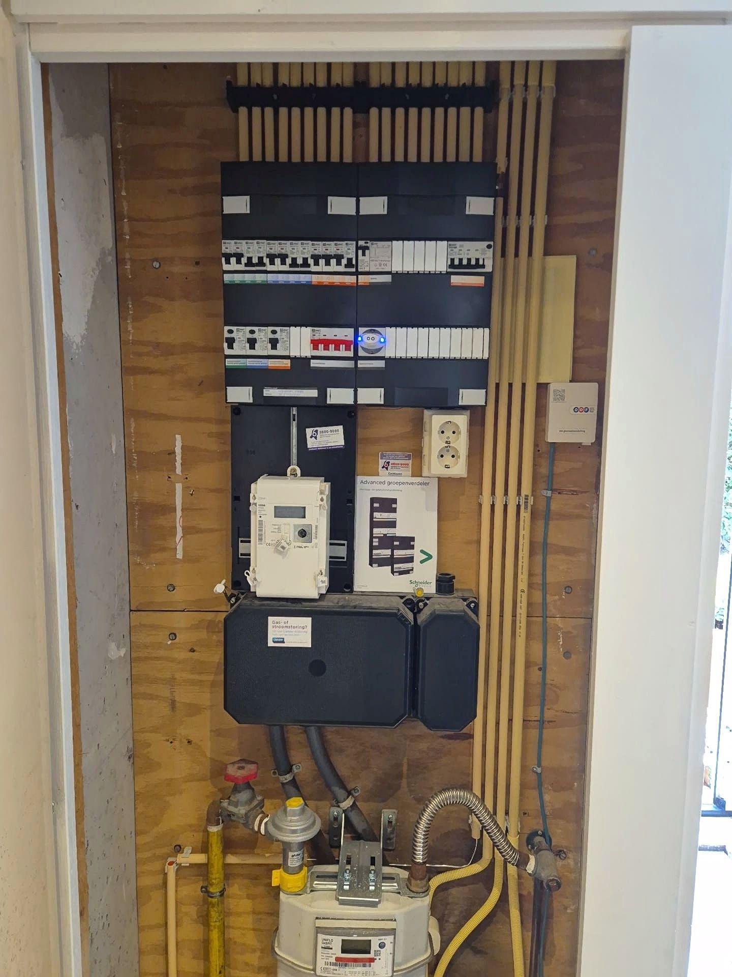 Groepenkast met slimme meter geplaatst