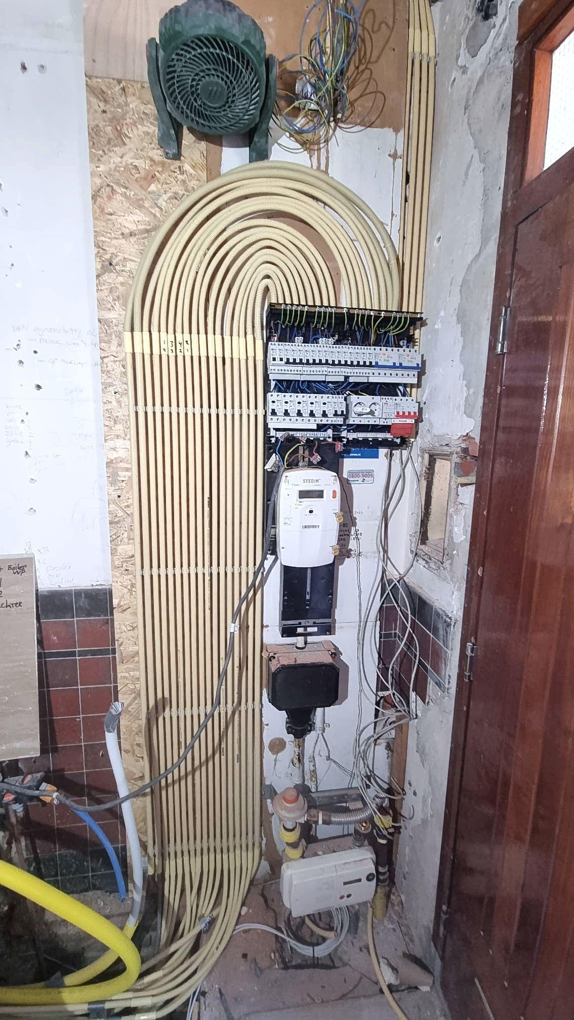 Gerenoveerde elektra installatie in een woning